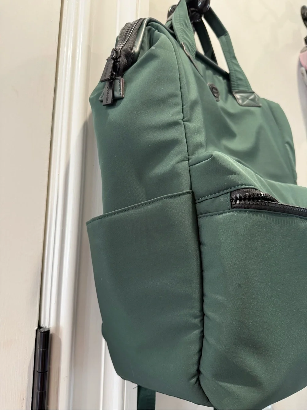 Joan & David large volume travel Forest Green Backpack - Minimal Everyday Bag